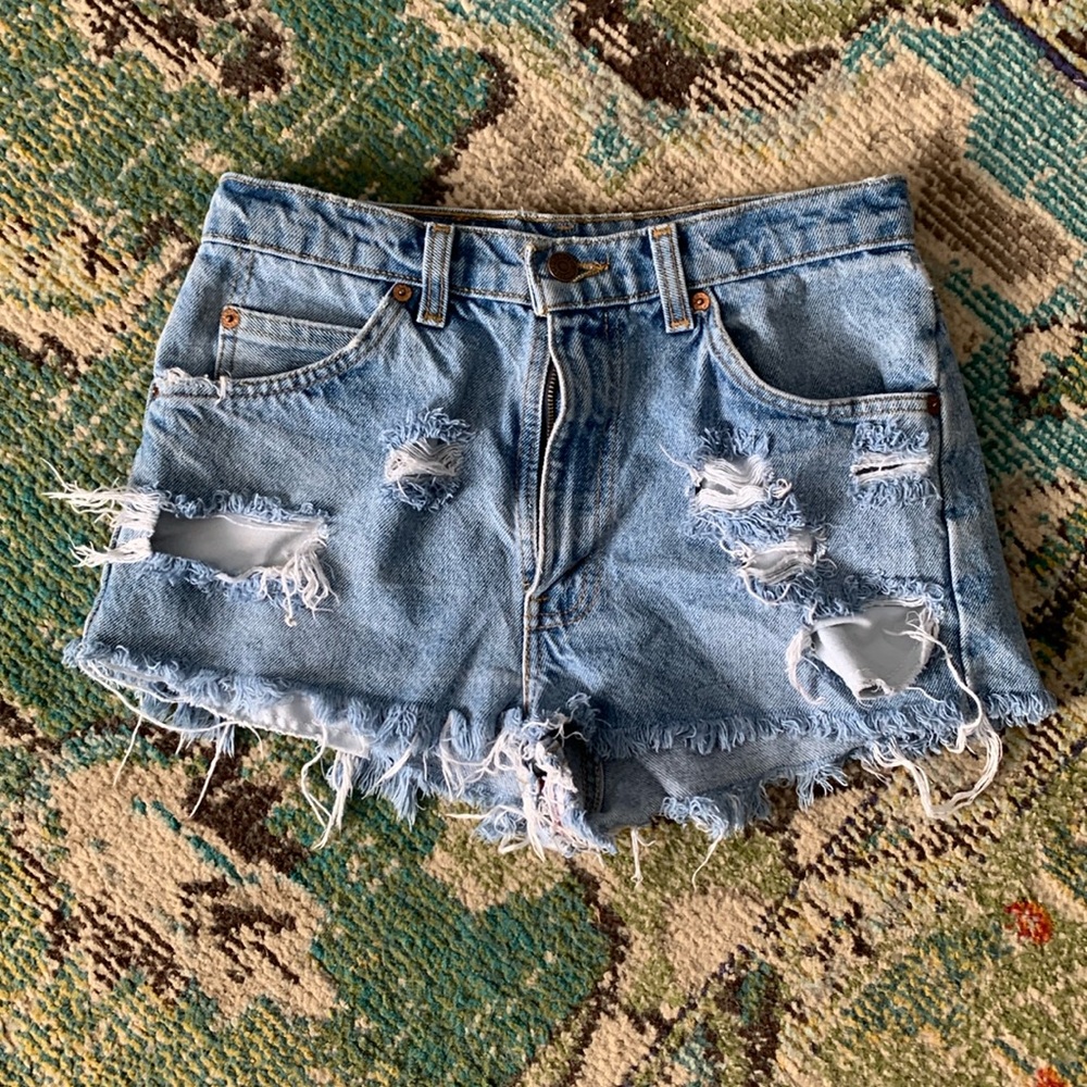 Levi Strauss denim, ripped shorts!
